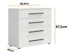Biała komoda Modena K4SZ 100cm z szufladami