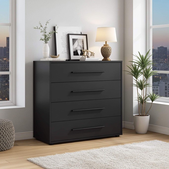 Komoda Modena K4SZ 100 cm w kolorze czarnym