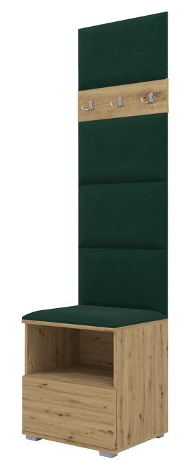 Tapicerowana garderoba Nela IV - kolor dąb artisan + tkanina Trinity 28