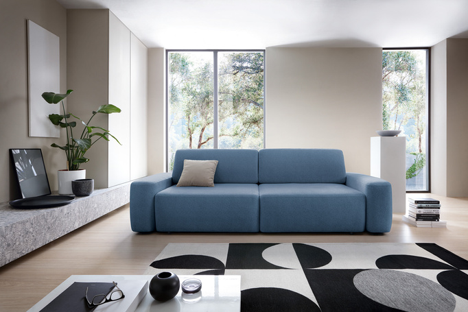 Sofa OLMI Raven 86 Granatowa Ciemny Niebieski do salonu nowoczesna