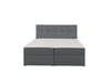 Łóżko kontynentalne Toronto 180×200 (Herbi 30 - Ciemny szary) z materacem bonell i topperem