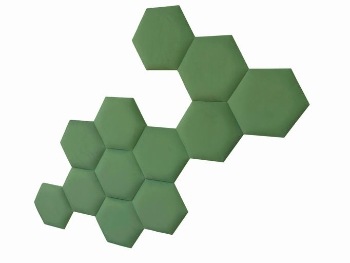 Panel tapicerowany heksagon 60cm Magic velvet 2235 (Soczysta zieleń)