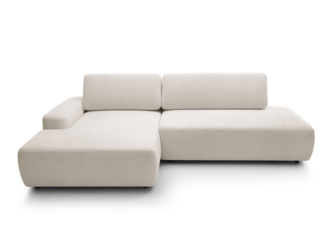 Narożnik OLMI O lewostronny Raven 24 beżowy piaskowy funkcja spania + poduszki