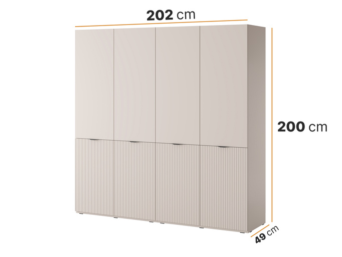 Szafa czterodrzwiowa Zen w kolorze Cashmere