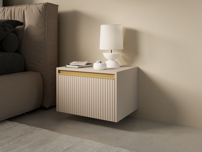 Stolik nocny Loren  w kolorze Cashmere