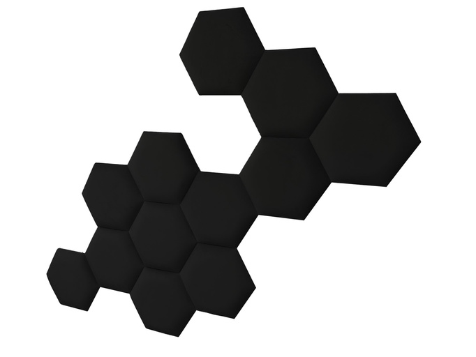 Panel tapicerowany heksagon 50cm Magic Velvet 2219 (Czarny)