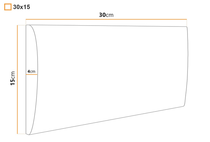 Panel tapicerowany 30x15 Mono 248 (Czarny)