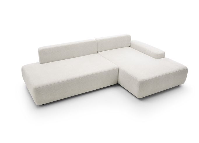 Narożnik OLMI O prawostronny Raven 22 ecru kremowy funkcja spania + poduszki