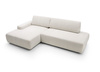 Narożnik OLMI O lewostronny Raven 22 ecru kremowy funkcja spania + poduszki