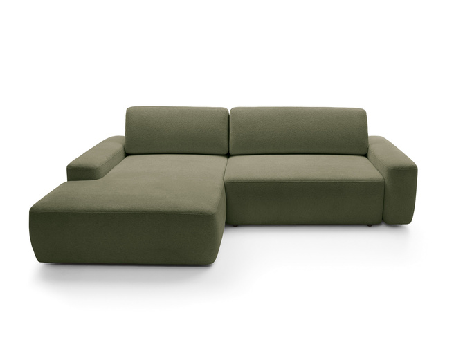 Narożnik OLMI M lewostronny Raven 78 zielony oliwkowy styl soft