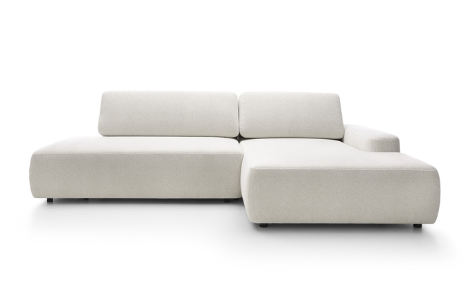 Narożnik OLMI O prawostronny Raven 22 ecru kremowy funkcja spania + poduszki