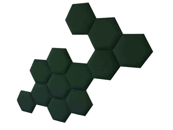 Panel tapicerowany heksagon 40cm Magic Velvet 2225 (Butelkowa zieleń)