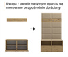 Tapicerowana garderoba Noris II - kolor biały + tkanina Trinity 32