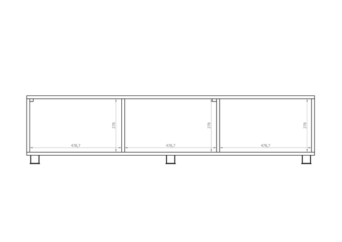 Szafka RTV Kolder 150 cm w kolorze dąb artisan i z ryflowanymi frontami