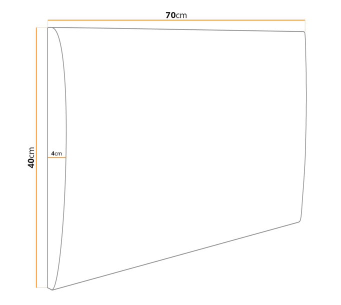 Panel tapicerowany 70x40 Manila 18 (Czarny)