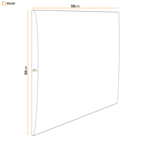 Panel tapicerowany 50x50 Mono 248 (Czarny)