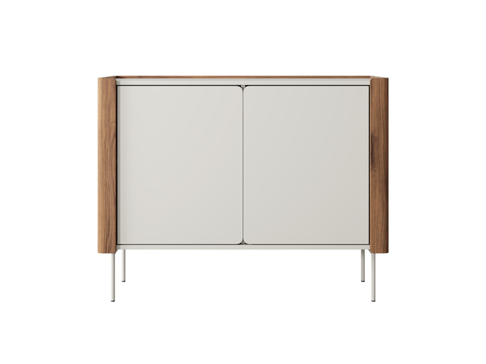 Komoda Kalon z metalowymi nóżkami w kolorze cashmere