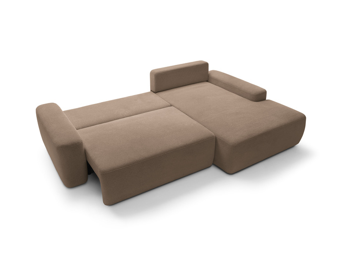 Narożnik OLMI M prawostronny Raven 45 czekoladowy ciemny brąz styl soft