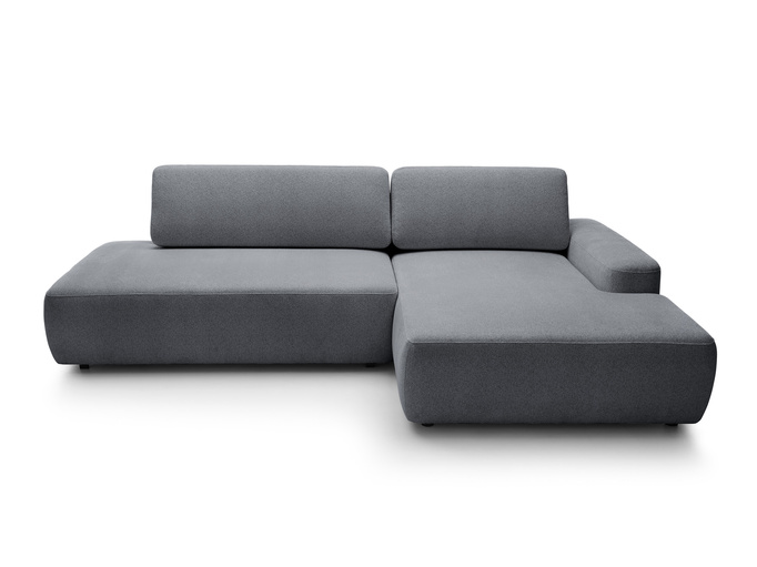 Narożnik OLMI O prawostronny Raven 18 grafitowy ciemny szary funkcja spania + poduszki
