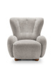 Fotel tapicerowany uszak FILO Dress Me 02 Jasny Szary nóżki do wyboru