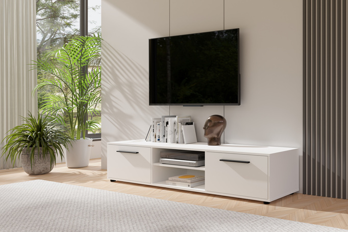 Szafka RTV Modena 190cm kolor: Biały