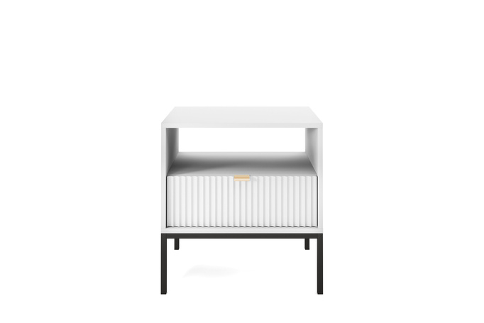 Stolik nocny Kioto w kolorze białym