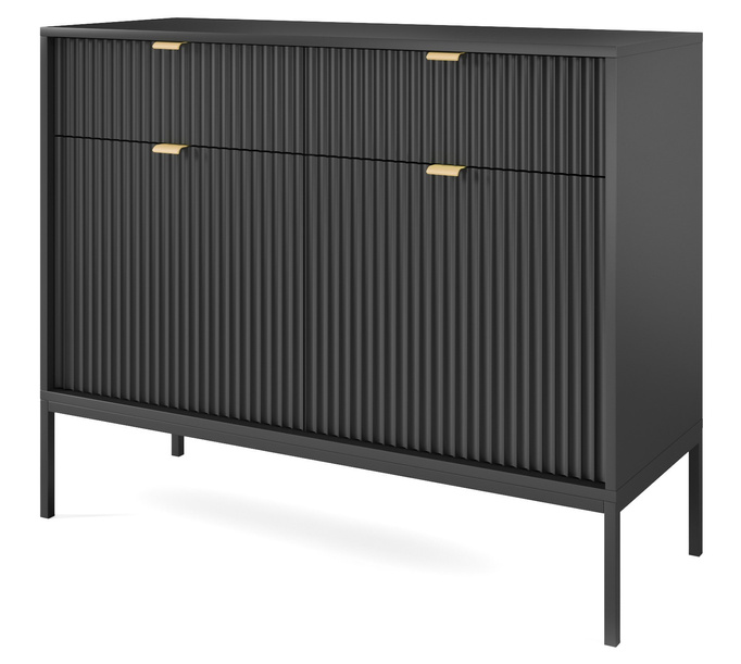 Dwudrzwiowa komoda Kioto KSZ104 w kolorze czarnym