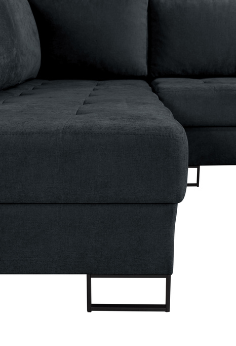 Narożnik TREVI prawostronny Wind 99 czarny szenil funkcja spania