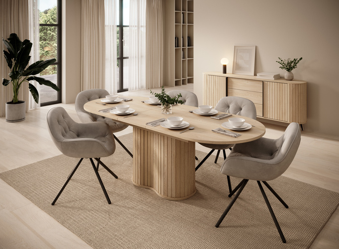 Stół Rozkładany LOVI 180-220 cm Dąb Cremona