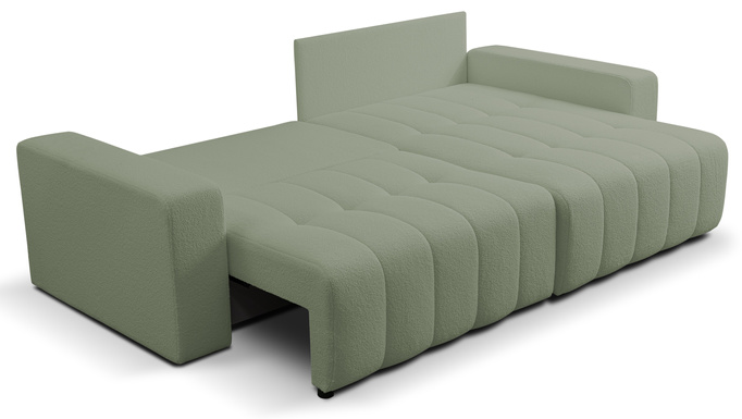 Narożnik Palermo w tkaninie BRAVO z funkcją spania i pojemnikiem na pościel