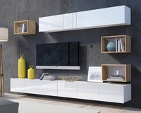 Biały + Biały Połysk / Dąb Złoty