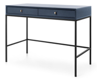 Stylowa toaletka Bari z dwoma szufladami granatowa