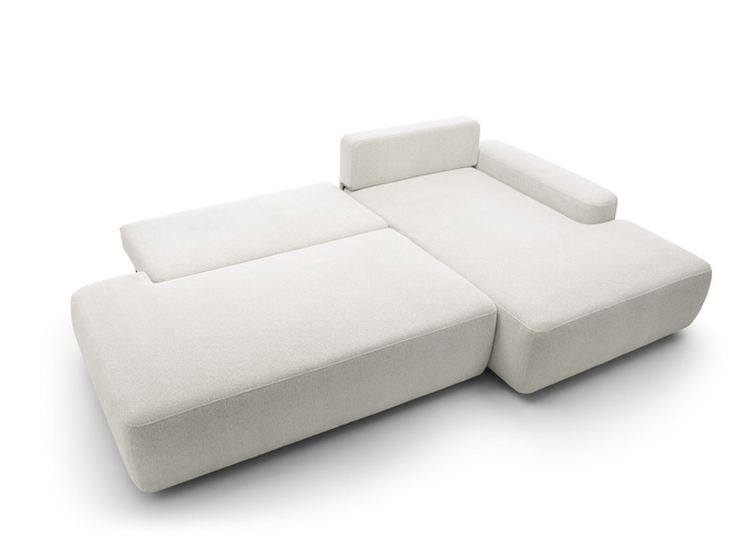 Narożnik OLMI O prawostronny Raven 22 ecru kremowy funkcja spania + poduszki