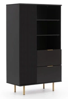 Czarny mat + złote nóżki