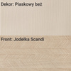 Stolik nocny Silva w kolorze Piaskowy Beż + Jodełka Scandi