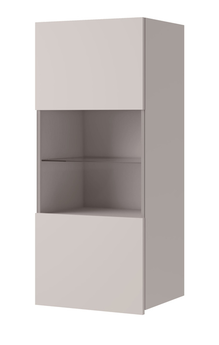 Witryna wisząca Montreal - Cashmere + białe oświetlenie 