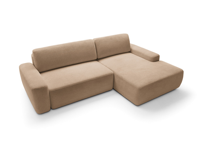 Narożnik OLMI M prawostronny Raven 38 brązowy styl soft funkcja spania