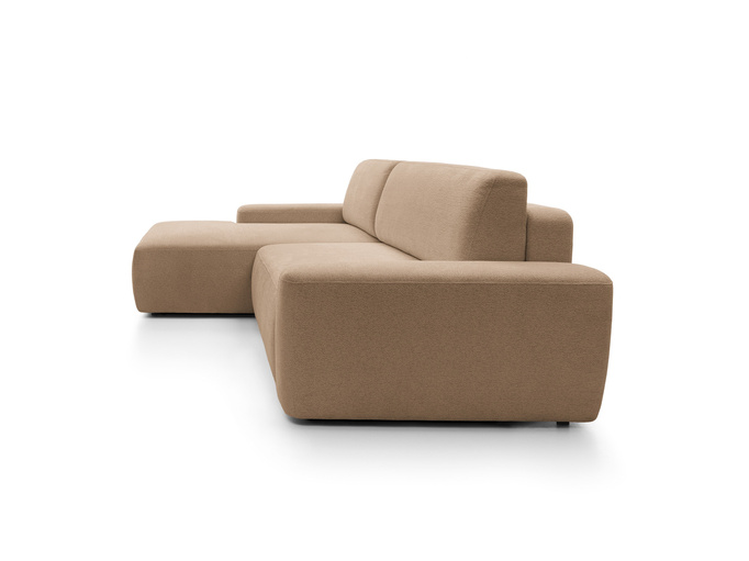 Narożnik OLMI M lewostronny Raven 38 brązowy styl soft funkcja spania