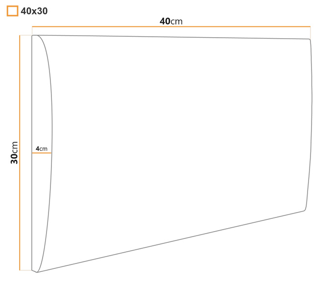 Panel tapicerowany 40x30 Mono 230 (Rdzawy)