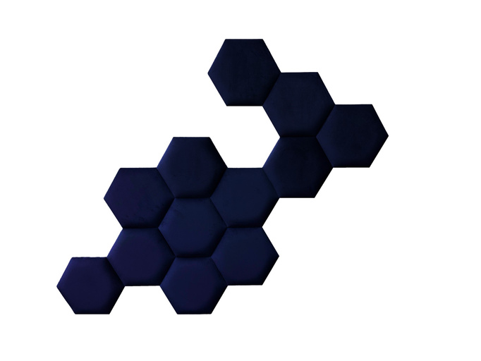 Panel tapicerowany heksagon 50cm Magic Velvet 2216 (Granatowy)