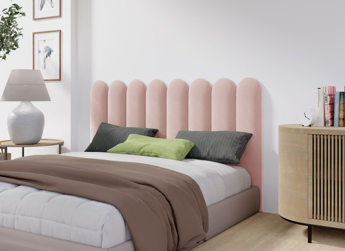 Panel tapicerowany płotek zaokrąglony 70x30 Magic Velvet 2253 (Pudrowy róż)