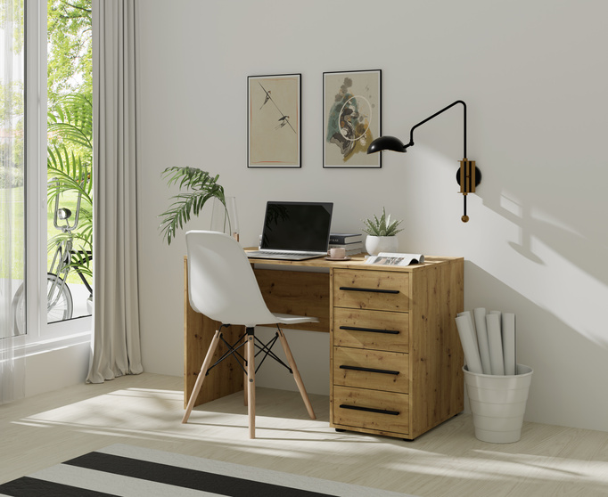 Biurko Modena 120x60 w kolorze dąb artisan
