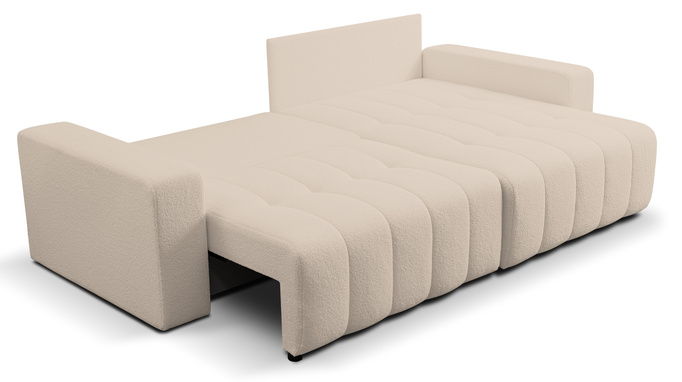 Narożnik Palermo w tkaninie BRAVO z funkcją spania i pojemnikiem na pościel