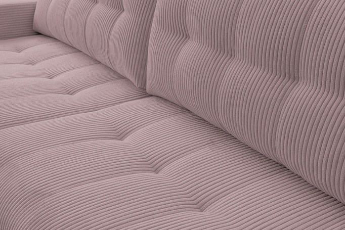 Narożnik Palermo w tkaninie POSO z funkcją spania i pojemnikiem na pościel