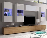 Biały + Biały Połysk / Dąb Złoty \ Bez oświetlenia