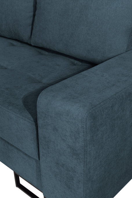 Narożnik TREVI prawostronny Wind 77 ciemny niebieski granatowy szenil funkcja spania