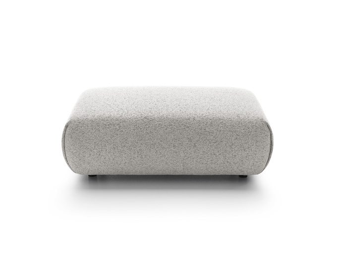 Pufa do narożnika VERNIO Puente 80 Jasno Szary Popiel plecionka z bawełną