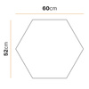 Panel tapicerowany heksagon 60cm Magic Velvet 2219 (Czarny)