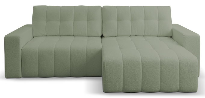 Narożnik Palermo w tkaninie BRAVO z funkcją spania i pojemnikiem na pościel