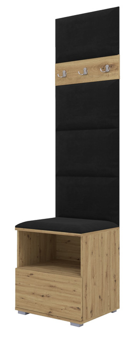 Tapicerowana garderoba Nela IV - kolor dąb artisan + tkanina Trinity 16